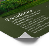 Poster Desiderata - Château Dalhousie (Coin)
