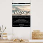 Poster Desiderata : Chevaux de la côte du coucher du sole (Cuisine)