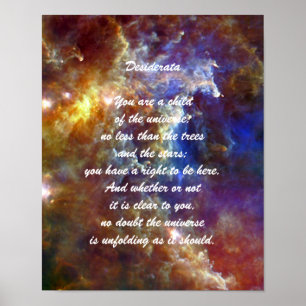 Poster Desiderata Child of Universe