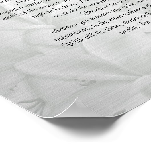 Poster Desiderata "choses désirées" (Coin)