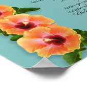 Poster Desiderata "choses désirées" Hibiscus frontière (Coin)