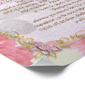 Poster Desiderata "choses désirées", prose floral (Coin)