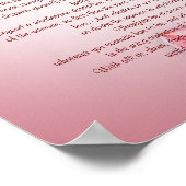 Poster Desiderata "choses désirées", prose floral (Coin)