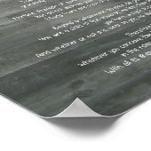 Poster Desiderata "Choses désirées" sur mur de béton (Coin)