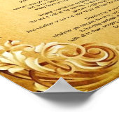 Poster Desiderata "Choses désirées" sur Parchemin Vintage (Coin)