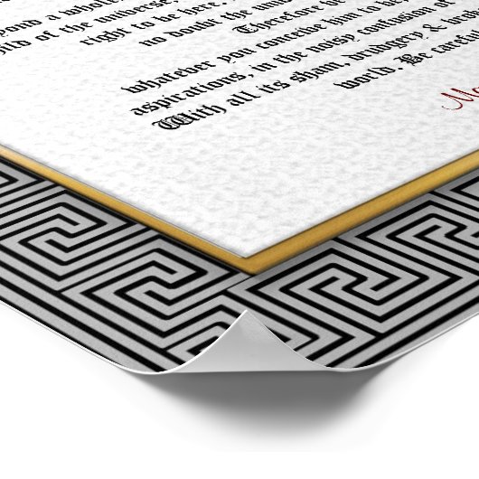 Poster Desiderata "desired things", prose (Coin)