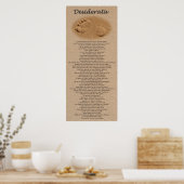 Poster Desiderata - Empreinte sur le sable (Cuisine)