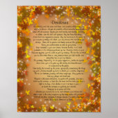 Poster Desiderata Fall laisse arrière - plan (Devant)