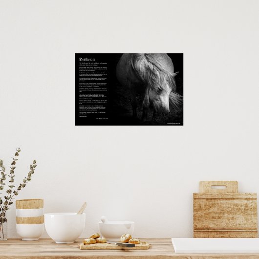 Poster Desiderata - Fine Art Pony Head et Mane (Cuisine)
