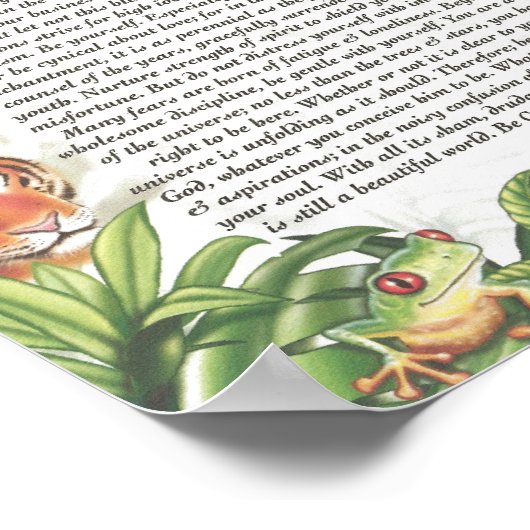 Poster DESIDERATA Forêt tropicale des pluies (Coin)