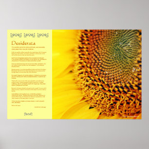 Poster Desiderata - Golden Sunflower Seeds