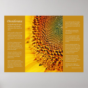 Poster Desiderata - Graines de tournesol
