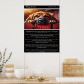 Poster Desiderata : Le contentement d'une canine (Cuisine)
