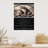 Poster Desiderata : Léopard des neiges et sérénité des pe (Cuisine)