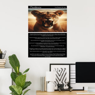Poster Desiderata : L'Esprit Indompté