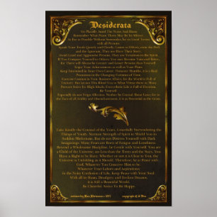 Poster DESIDERATA-Max Ehrmann-11x17-Gold Baroque