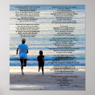 Poster Desiderata Max Ehrmann Go Placidly