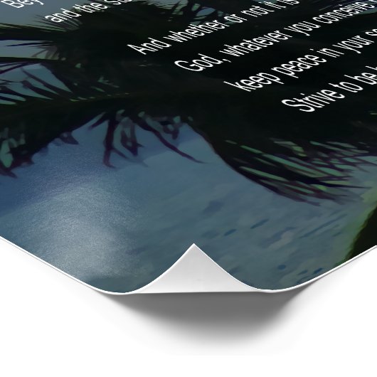 Poster DESIDERATA Palm Tree Sundown (Coin)