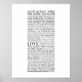 Poster Desiderata par Max Ehrmann (Devant)