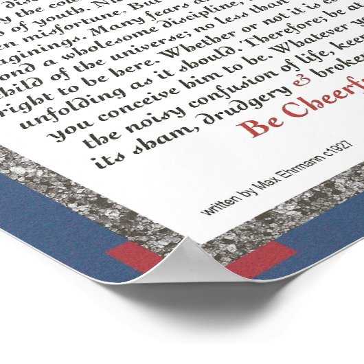 Poster DESIDERATA par Max Ehrmann-Executive (Coin)