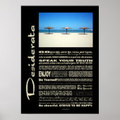 Poster Desiderata Poem Dream It Live It Beach (Devant)