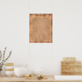 Poster DESIDERATA Poem=Max Ehrmann=Collection Parchment (Cuisine)