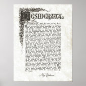 Poster DESIDERATA Poem=Max Ehrmann=Collection Parchment (Devant)