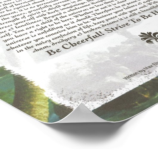 Poster DESIDERATA Poem=Max Ehrmann=Palm Beach (Coin)