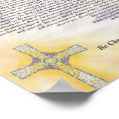 Poster DESIDERATA Poème avec Croix de Mosaïque (Coin)