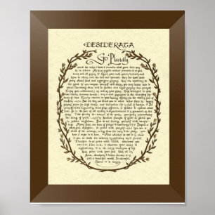 Poster DESIDERATA Poème de Max Ehrmann