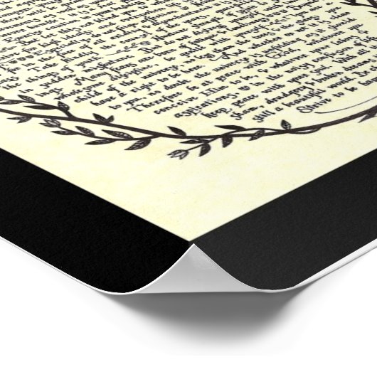 Poster DESIDERATA Poème de Max Ehrmann (Coin)