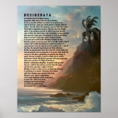 Poster Desiderata Poème de Max Ehrmann Tropical Design (Devant)
