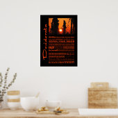 Poster Desiderata Poème Fontaine Eau Au Coucher Du Soleil (Cuisine)