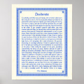 Poster Desiderata poster, design médiéval, 16x20 (Devant)