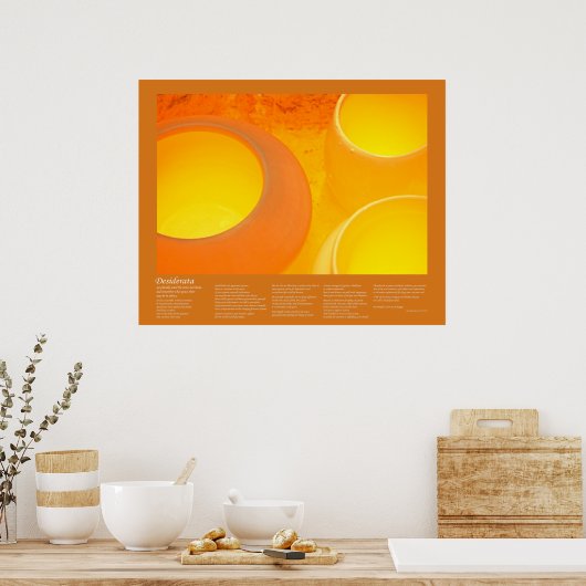 Poster Desiderata - Pots d'argile à feu Refroidissement d (Cuisine)