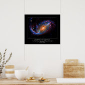 Poster Desiderata quote - Galaxie spirale barrée NGC 1672 (Cuisine)