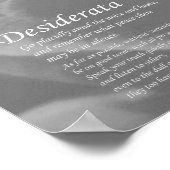 Poster Desiderata - Rose de texture satinée en noir et bl (Coin)