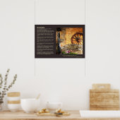 Poster Desiderata - Rustic Pump, Well et Cartwheel scène (Cuisine)