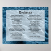 Poster Desiderata - Sables De Déplacement (Devant)
