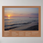 Poster Desiderata - Sunset Beach Waves (Devant)