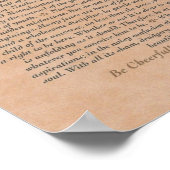 Poster DESIDERATA sur cuir tanné (Coin)