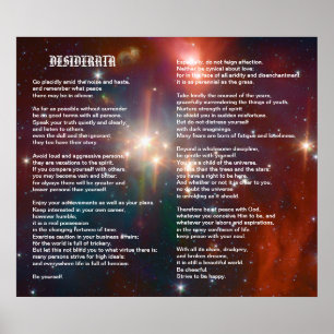 Poster Desiderata sur la galaxie de Coronet