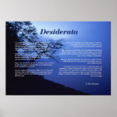 Poster Desiderata Tree par le lac (Devant)