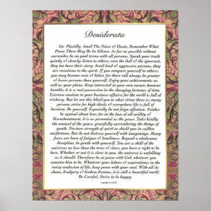 Poster DESIDERATA Triage multicolore