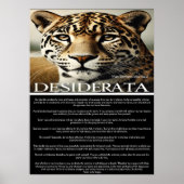 Poster Desiderata : Un moment de réflexion (Devant)