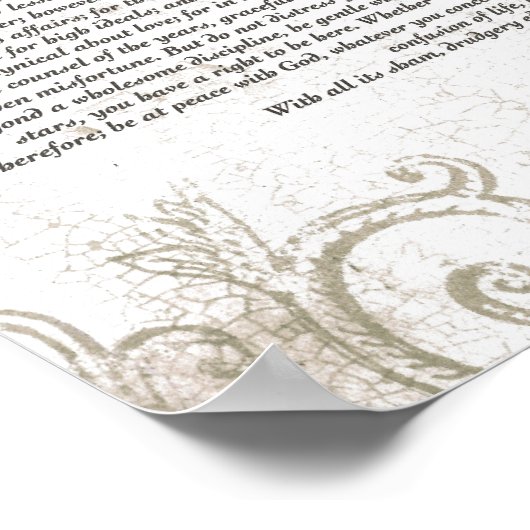 Poster DESIDERATA Vampire Design filigrane (Coin)