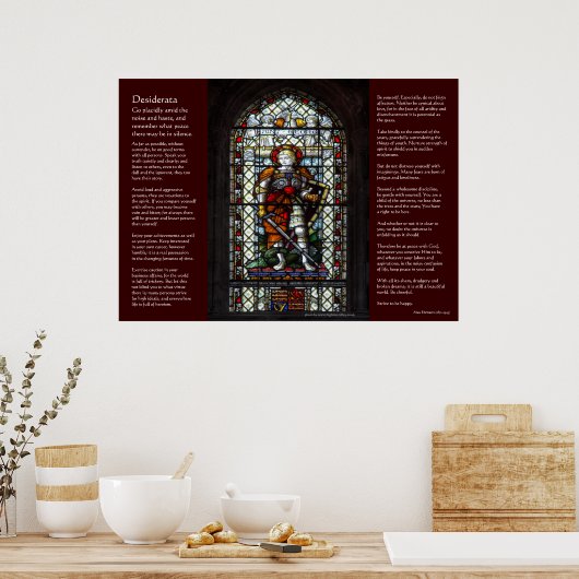Poster Desiderata - Vitrail de St George (Cuisine)