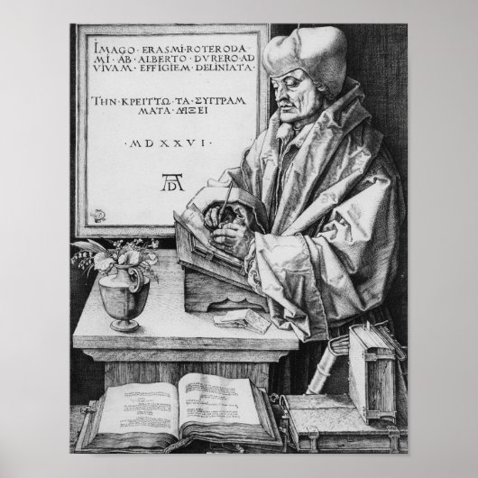 Poster Desiderius Erasmus de Rotterdam, 1526 (Devant)
