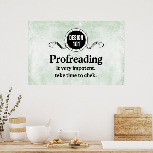 Poster Design 101 : Profilage (Proofreading)... (Cuisine)