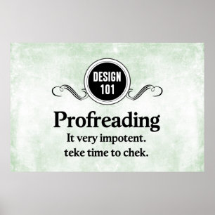 Poster Design 101 : Profilage (Proofreading)...